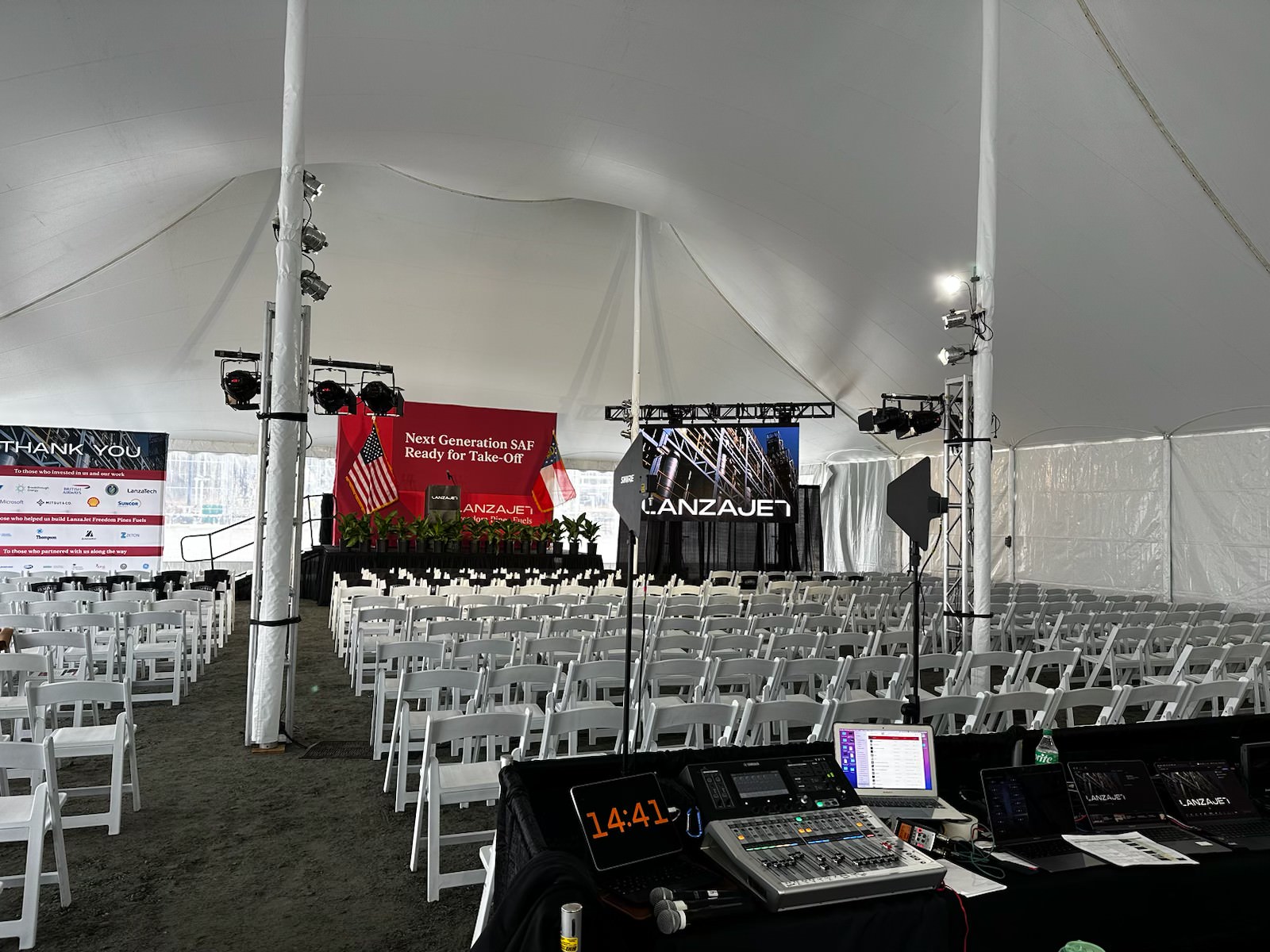 Corporate Events canopy installation crew in Macon, GA