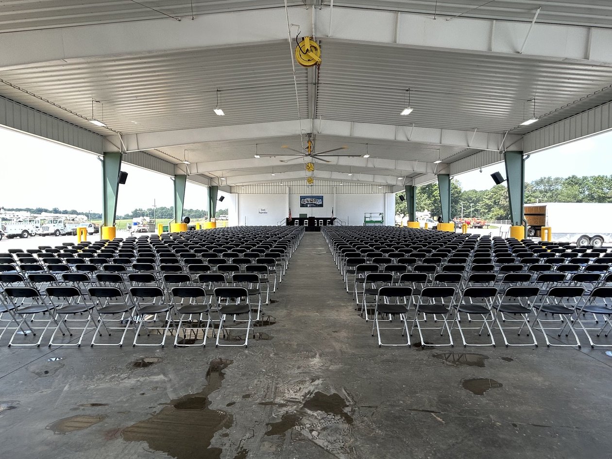 Corporate Events covered venue layout in Macon, GA